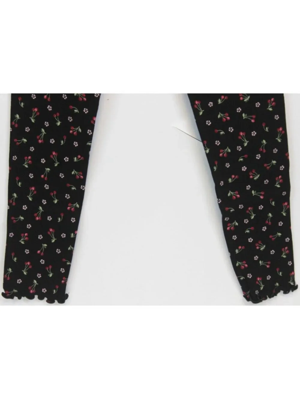 2003 Gymboree Holiday Magic Black Leggings Flowers Cherries sz 8 NWOT Lettuce